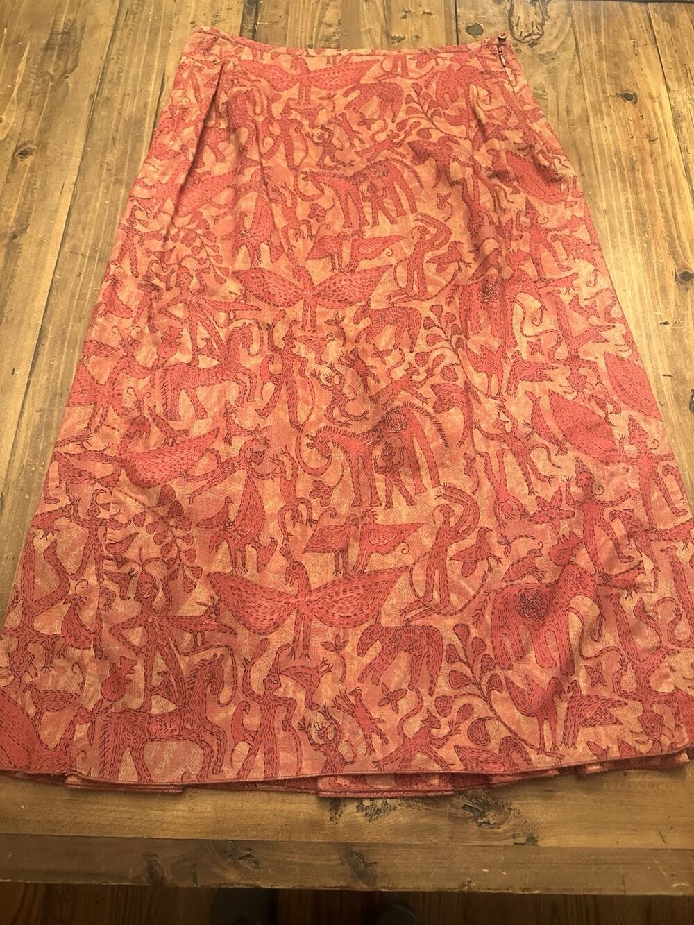 Peruvian Connection Long Maxi Skirt Size 6 African Safari Tribal
